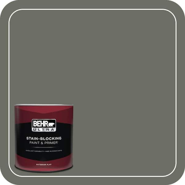 BEHR ULTRA 1 qt. #N380-6 Bonsai Trunk Flat Exterior Paint & Primer