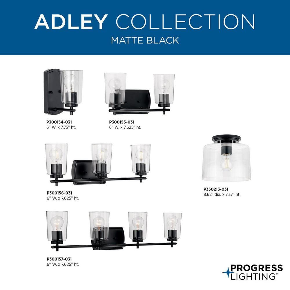 Adley Matte Black and Opal Glass Flush Mount Light