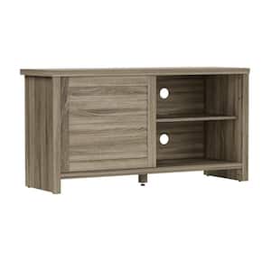 Handerson 47 in Dark Oak finish TV Stand with 2 Doors and 2 Shelves Fits TV's up to 52 in with 4 cord management ports