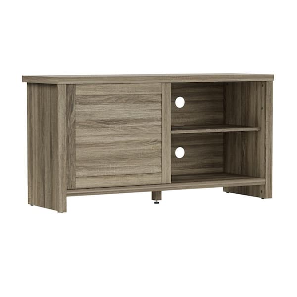 Hillsdale Furniture Handerson 47 in Dark Oak finish TV Stand with 2 Doors and 2 Shelves Fits TV's up to 52 in with 4 cord management ports