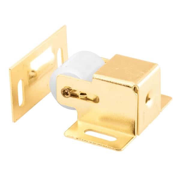 5/8 in., Brass Plated Steel spring-loaded Housing and Strike
