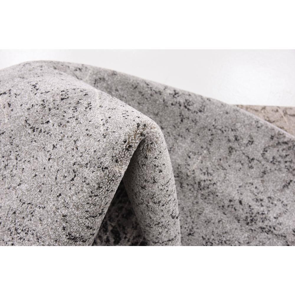 Gray Geometric Tufted Rectangular Washable Rug, 10'x13'