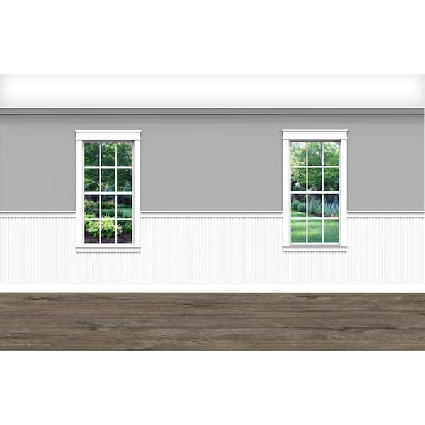 .75 in. D x 44 in. W x 92 in. L Unfinished Aspen Wood Kessler Wainscot Kit Panel Moulding