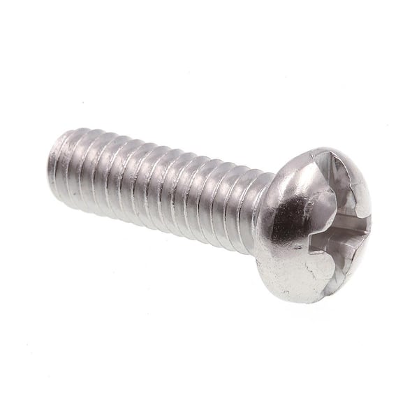 Prime-Line #12-24 x 3/4 in. Grade 18-8 Stainless Steel Phillips/Slotted Combination Drive Round Head Machine Screws (25-Pack)