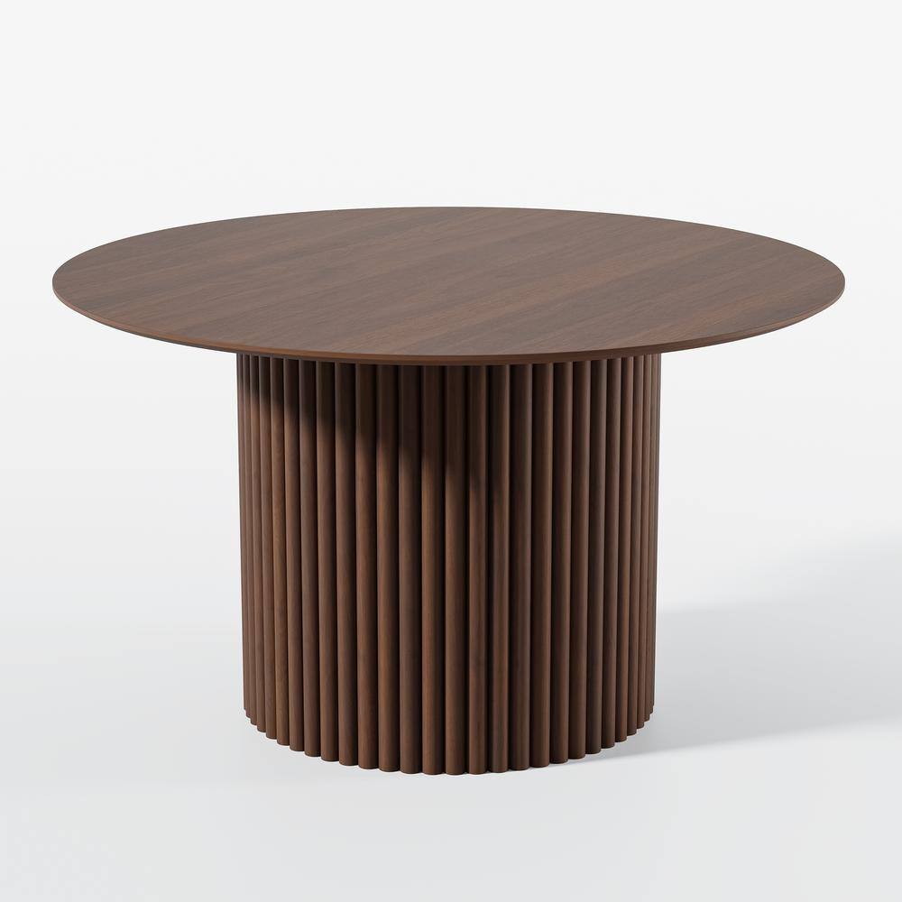 Reviews for Dovelina Abberton Walnut Color Oak Wood Column Base 46 in