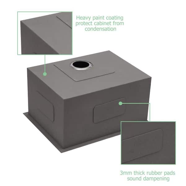 Sarlai 18 in. D x 21 in. W Undermount Laundry/Utility Sink