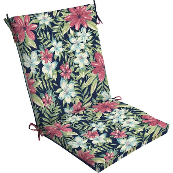ARDEN SELECTIONS 20 x 44 Sapphire Clarissa Tropical Outdoor Dining Chair Cushion