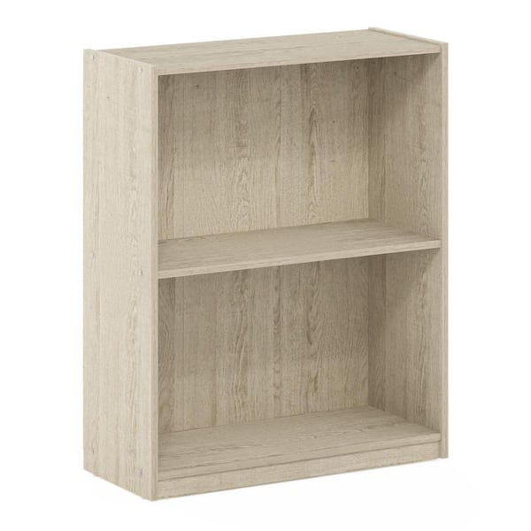 Furinno Gruen 21.8 in. Wide Metropolitan Pine 2 Shelf Standard Bookcase