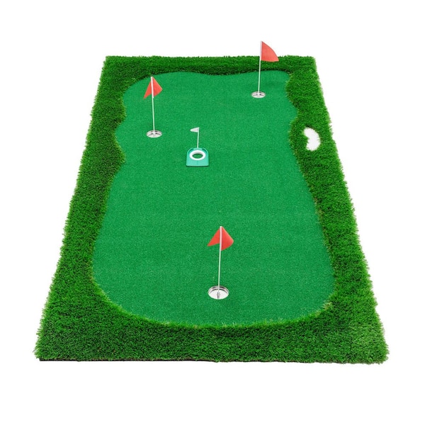 Hohuqeri 10 x 5 ft. Golf Swing And Putting Practice Mat