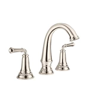 Delancey 8 in. Widespread 2-Handle Bathroom Faucet with Pop-Up Drain in Polished Nickel