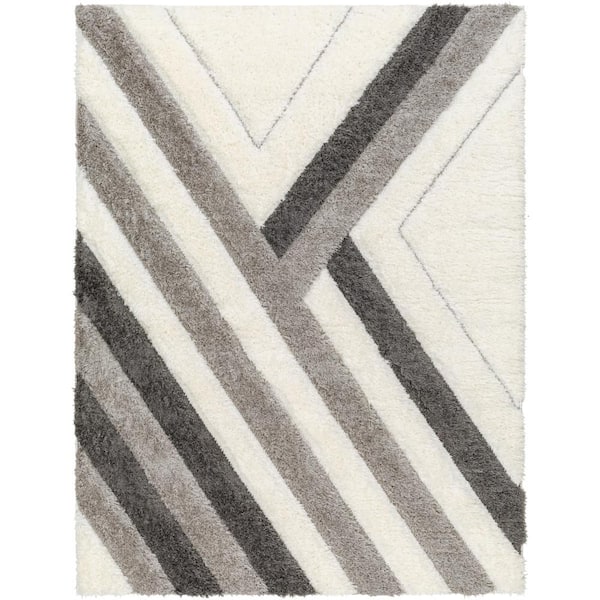 Livabliss Bologna Gray/Charcoal 7 ft. x 9 ft. Geometric Indoor Area Rug