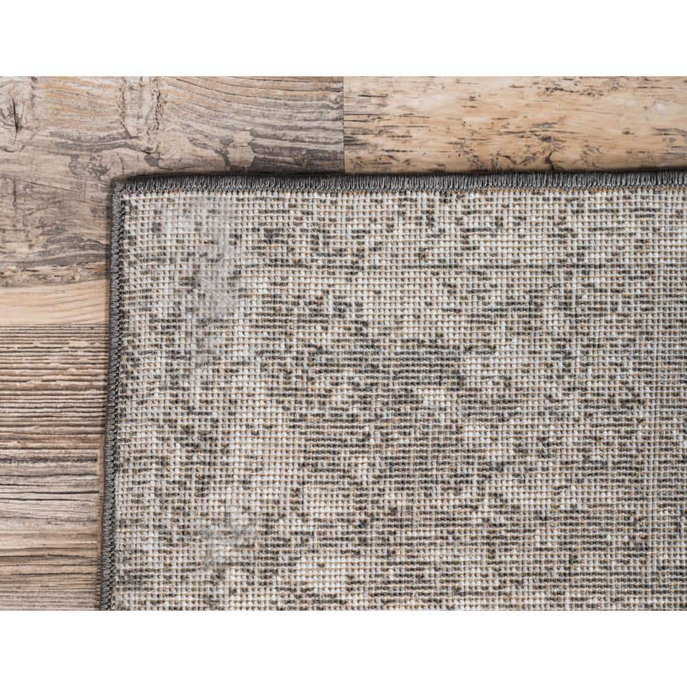 Casino Sofia Dark Gray 9' x 12' Rectangular Synthetic Area Rug