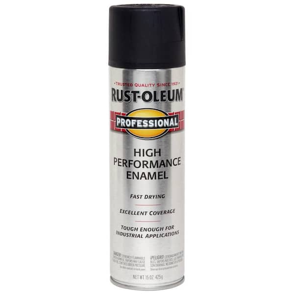 15 oz. High Performance Enamel Flat Black Spray Paint (6-pack)