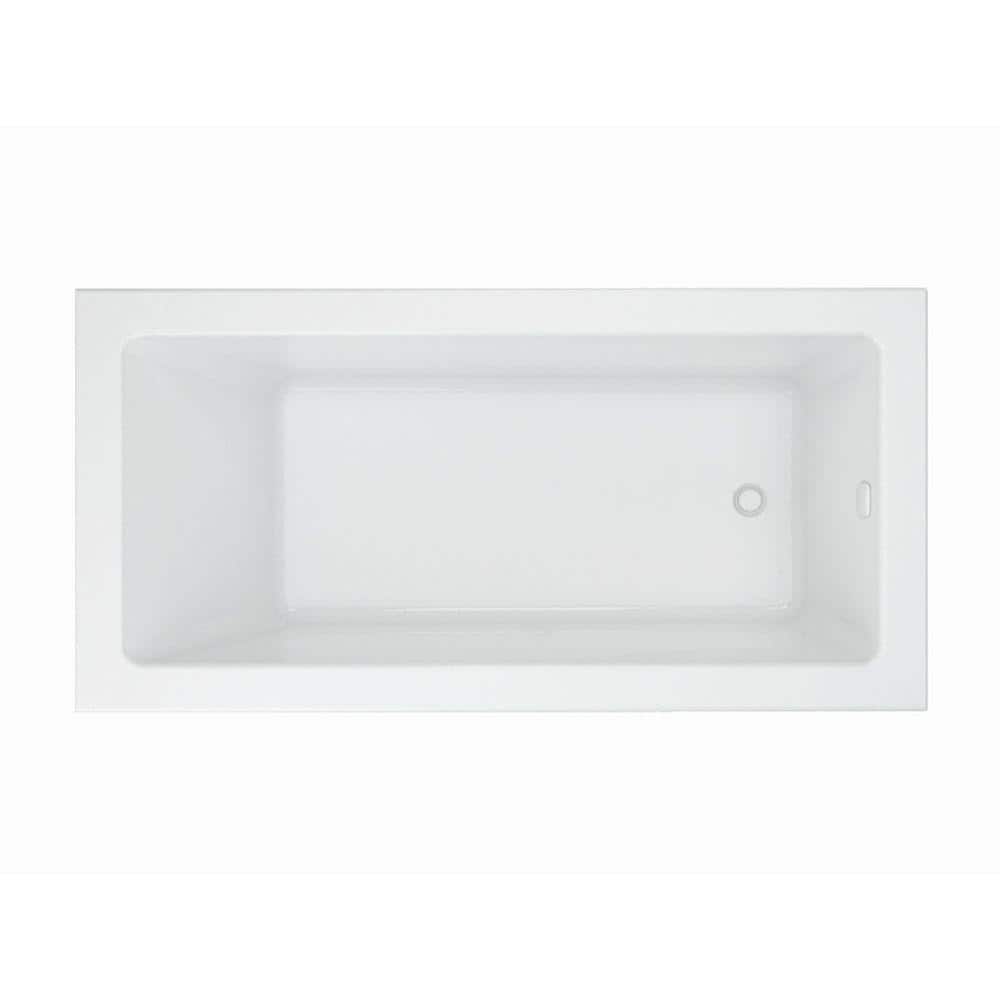 Studio 74.5'' White Acrylic Drop-In Soaking Bathtub