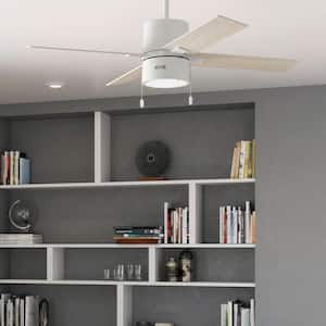 Beck 52 in. LED Indoor Fresh White Ceiling Fan with Light Kit