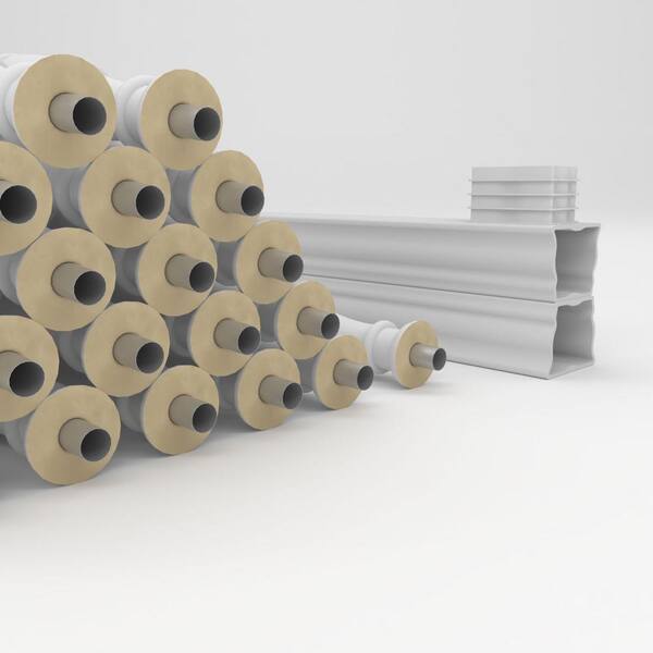 Ekena Millwork Fiberthane Hamilton Balustrade 144 in. L x 32 in. H Fiberglass Railing Kit