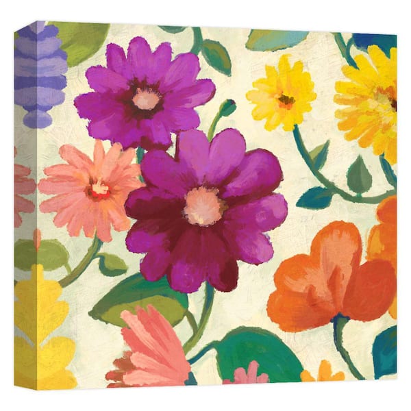 PTM Images ''Spring Bouquet I'' Canvas Abstract Wall Art 15 in. x 15 in.