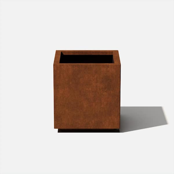 Veradek Rust Corten Cube Small Steel Metal Square Planter