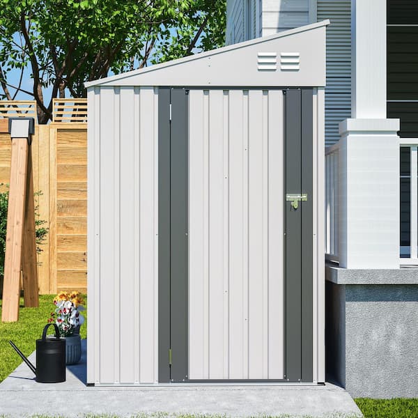 Hohuqeri 4 ft. W x 7 ft. D Metal Storage Shed, Waterproof Outdoor