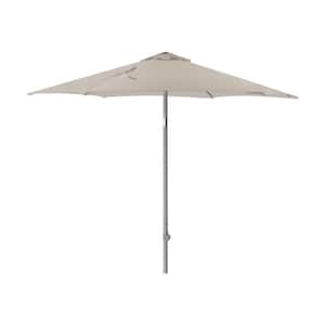 7.5 ft. Aluminum Market Push-Up Patio Umbrella in Beige
