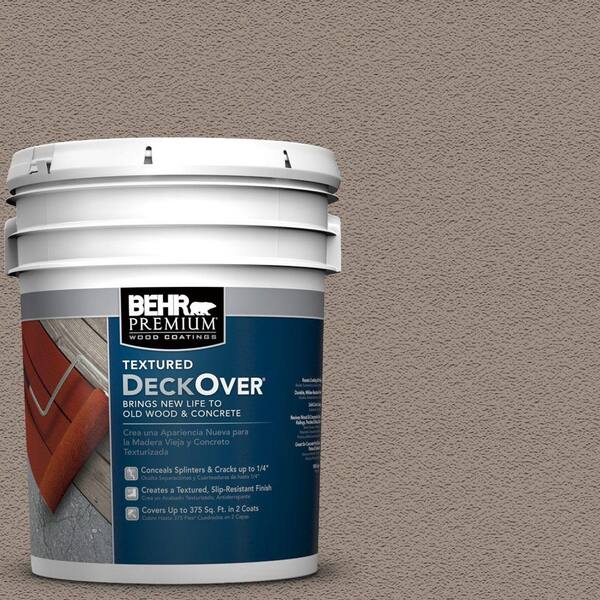 BEHR Premium Textured DeckOver 5 gal. #SC-154 Chatham Fog Textured Solid Color Exterior Wood and Concrete Coating
