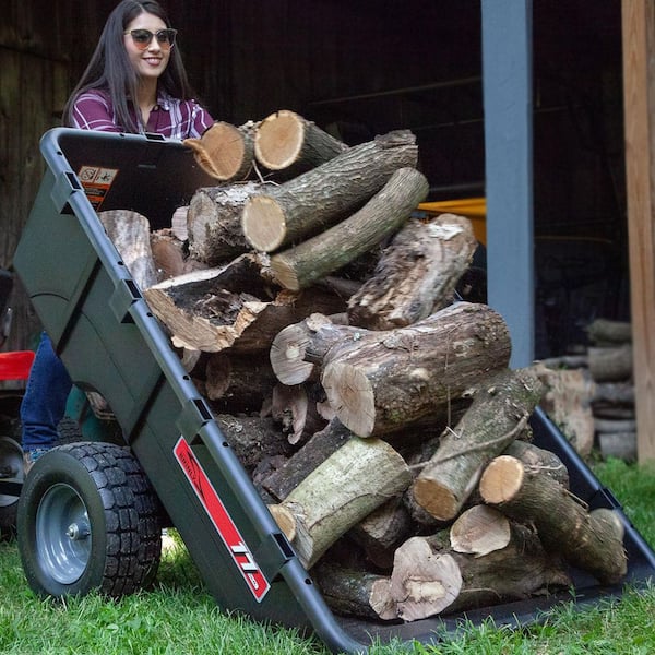 Brinly-Hardy 850 lb. 17 cu. ft. Tow-Behind Poly Utility Cart with
