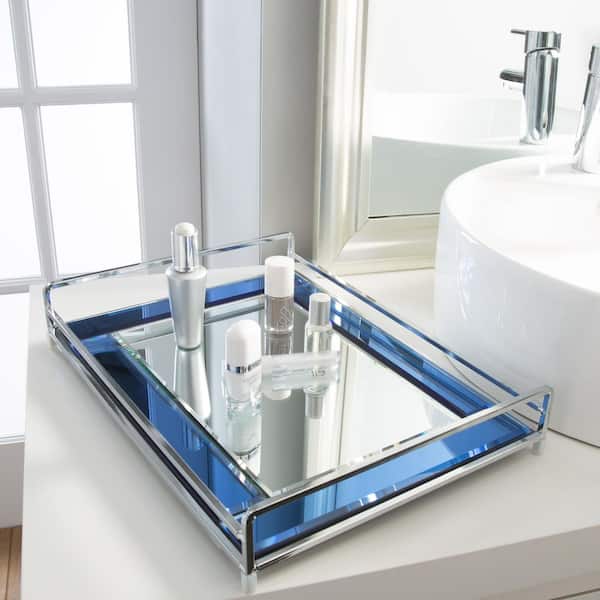 Rubber-Coated Blue Vanity Tray + Reviews