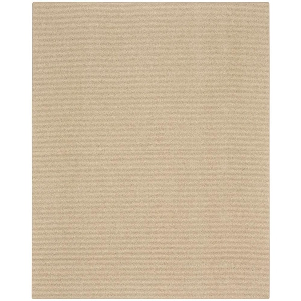 Natural Harmony Hampton Rib Manila 8 ft. x 10 ft. Custom Area Rug with Pad