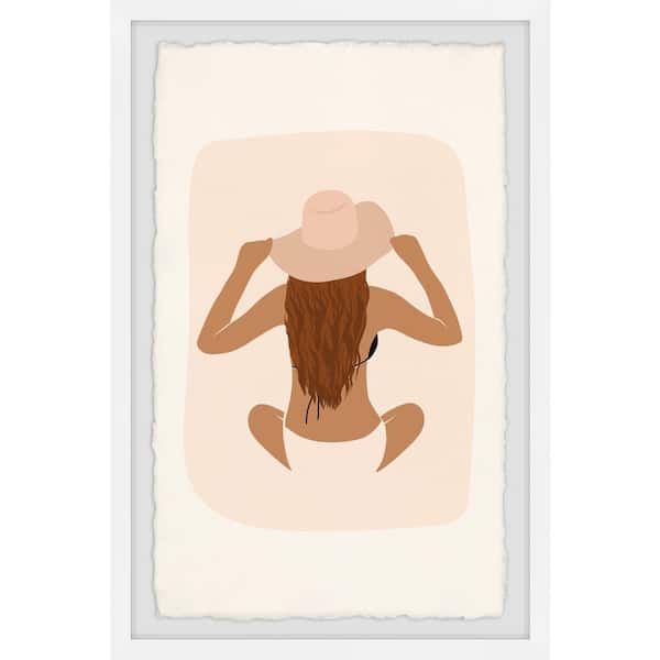 Unbranded "Waiting for Sunset" by Marmont Hill Framed People Art Print 45 in. x 30 in.