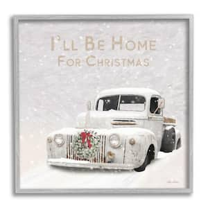 I'll be Home For Christmas Phrase by Lori Deiter 1 Piece Framed Graphic Print Travel Poster Art Print 17 in. x 17 in.