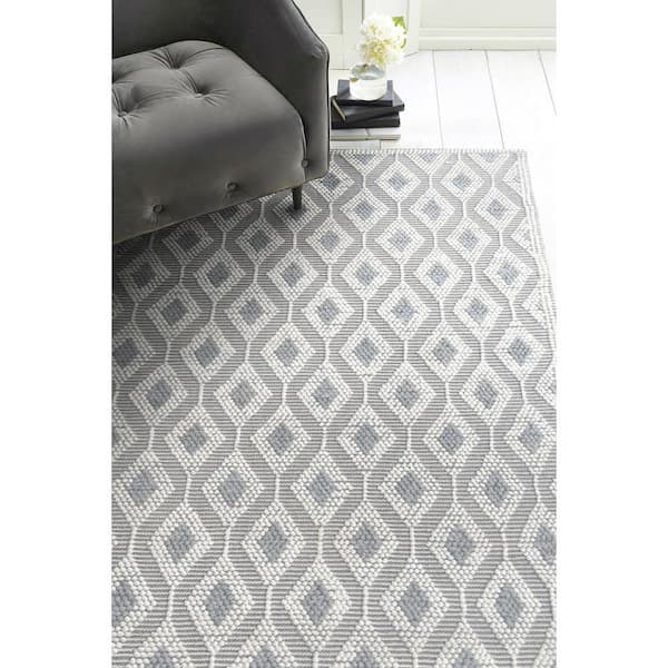 Renewed Sky 6 ft. x 9 ft. Trellis Upcycled Handwoven Area Rug