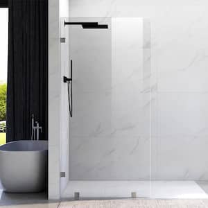 UNIKOO UKH07B2 37 in. W x 80 in. H Frameless Fixed Shower Door