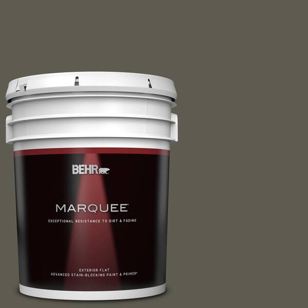 BEHR MARQUEE 5 gal. #N370-7 Night Mission Flat Exterior Paint & Primer