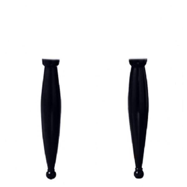 Porcher Savina Wood Console Legs in Black-DISCONTINUED