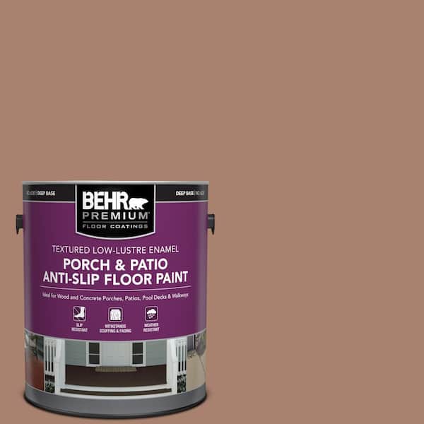 BEHR PREMIUM 1 gal. #S190-5 Cocoa Nutmeg Textured Low-Lustre Enamel Interior/Exterior Porch and Patio Anti-Slip Floor Paint