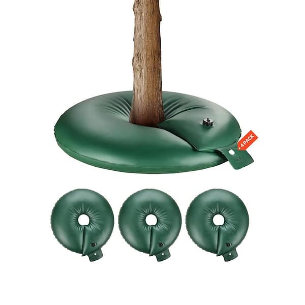 VEVOR 20 Gal. PVC, Tree Watering Bags, for Slow Release Drip Irrigation, 6-9 Hours, 4-Packs, Refillable, for New Trees