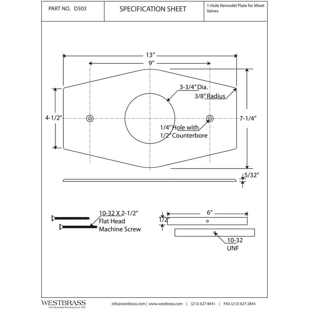 Matte Black Steel One-Hole Remodel Plate Kit