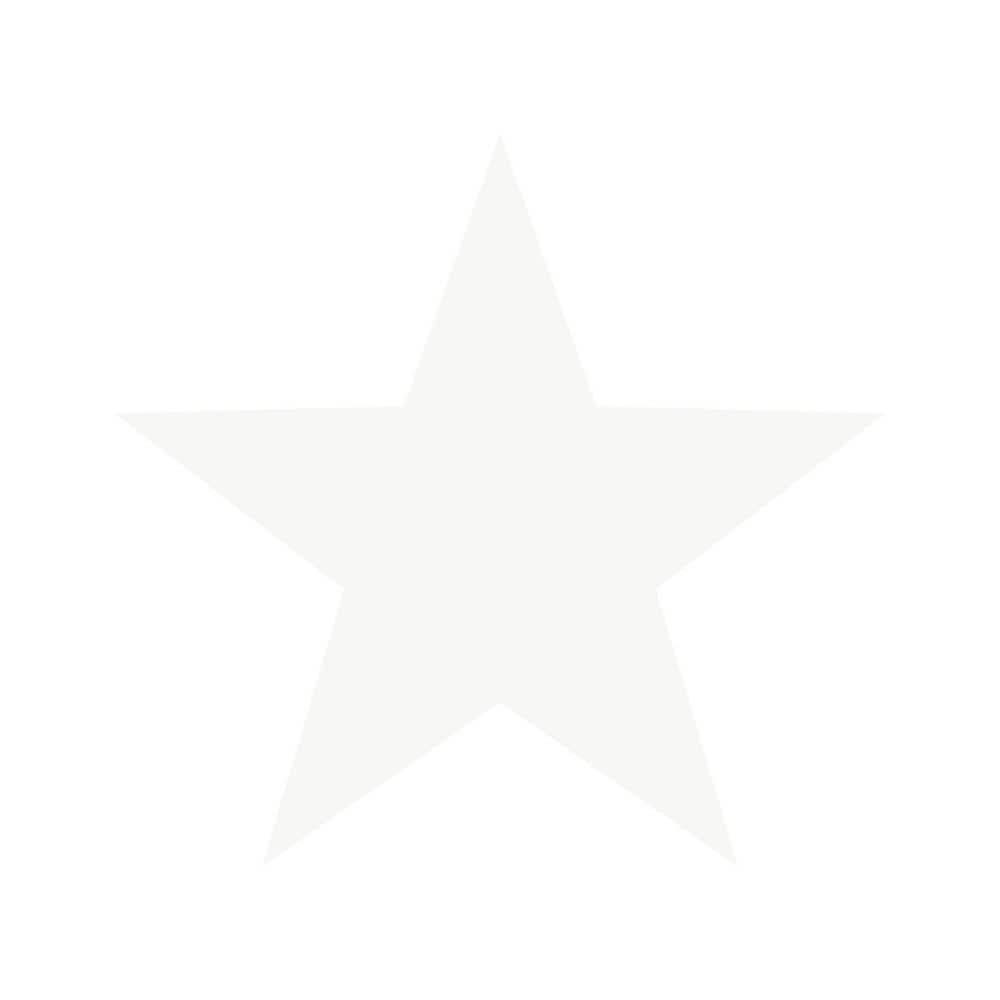 Style Sisters Classic Cream/White Single Star Design Pearlescent Finish Eco