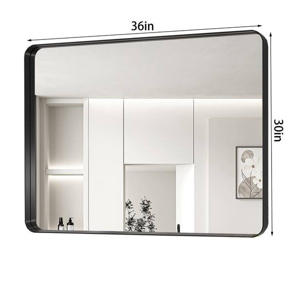 Coporesell 36 in. W x 30 in. H Rectangle Framed Wall Bathroom