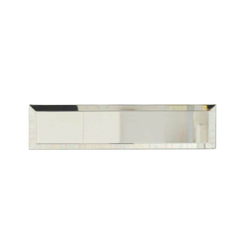Glister 3 in. x 12 in. Polished Clear Glass Mirror Subway Wall Tile (5 sq. ft./case) (20-pack) price history on PriceWatchPro