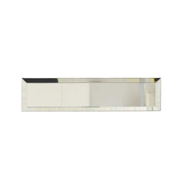 Glister 3 in. x 12 in. Polished Clear Glass Mirror Subway Wall Tile (5 sq. ft./case) (20-pack)