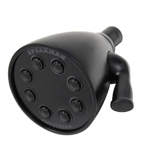 Icon 3 -Spray Patterns with 1.75 GPM 3.63 in. Wall Mount Fixed Shower Head with Anystream Technology in Matte Black