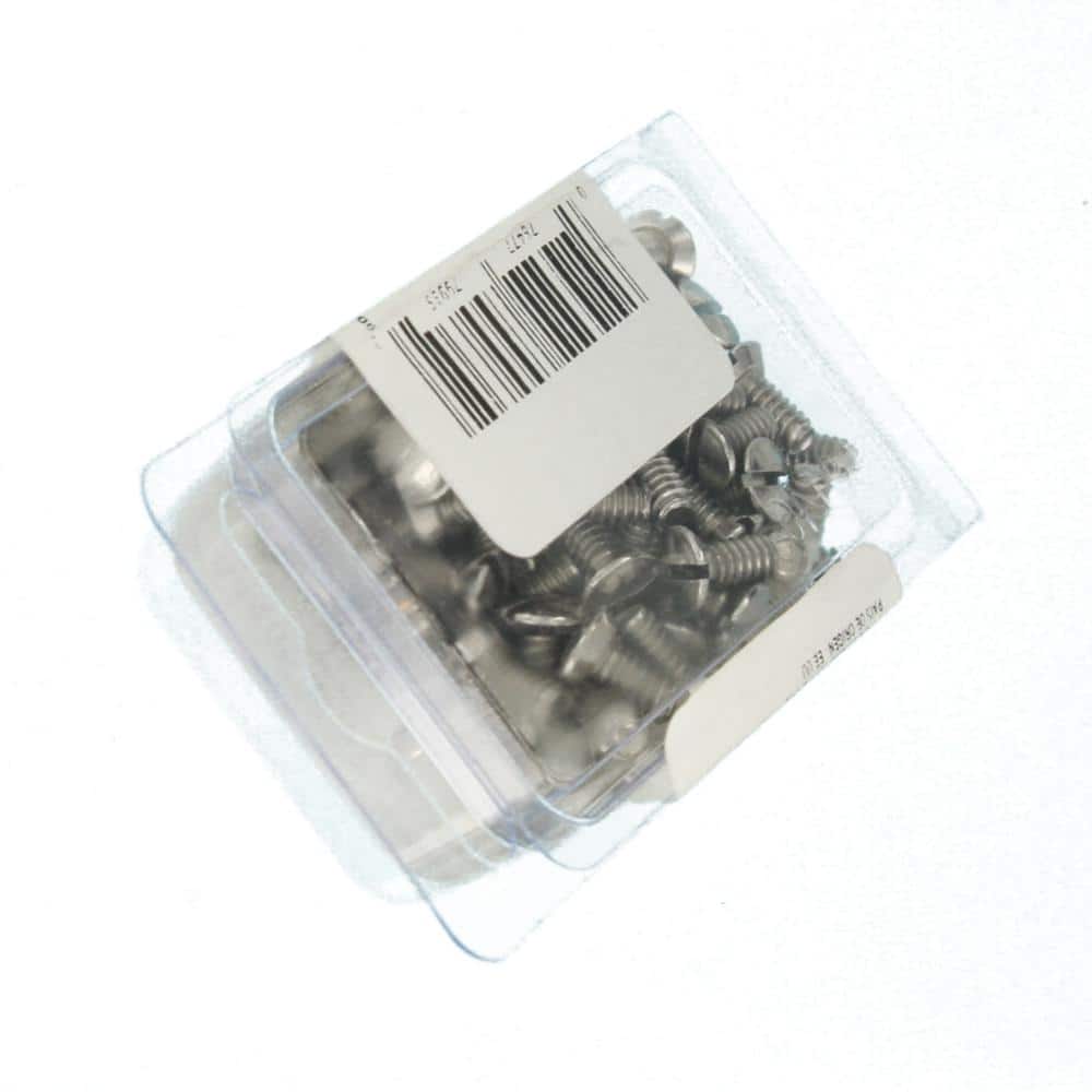 Stainless Steel Oval Head Milled Slot Wallplate Screws