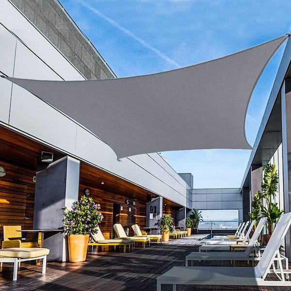 185 GSM Rectangle Sun Shade Sail, for Patio Garden and Swimming Pool