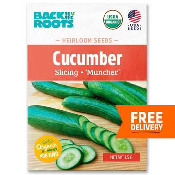 Back to the Roots Organic Cucumber 'Muncher' Gardening Seeds 46101