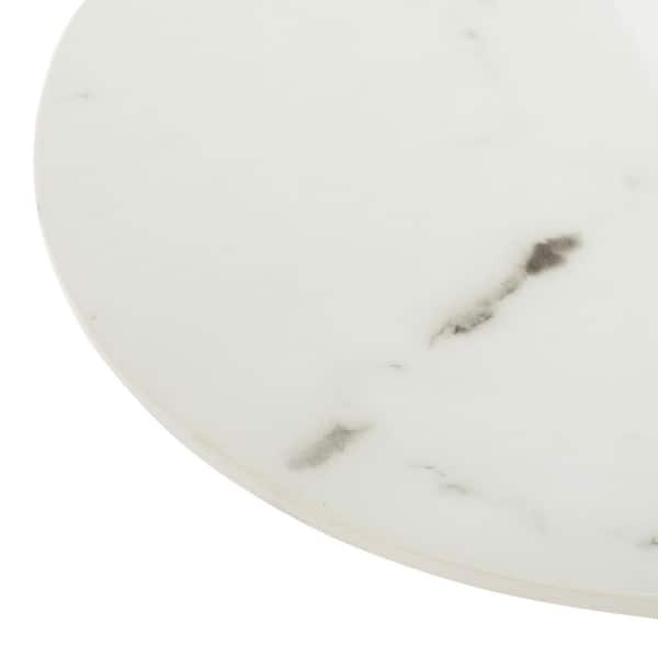 Safavieh Home Winnie White Marble and Chrome Round Side Table Safavieh Home Winnie White Marble and Chrome Round Side Table
