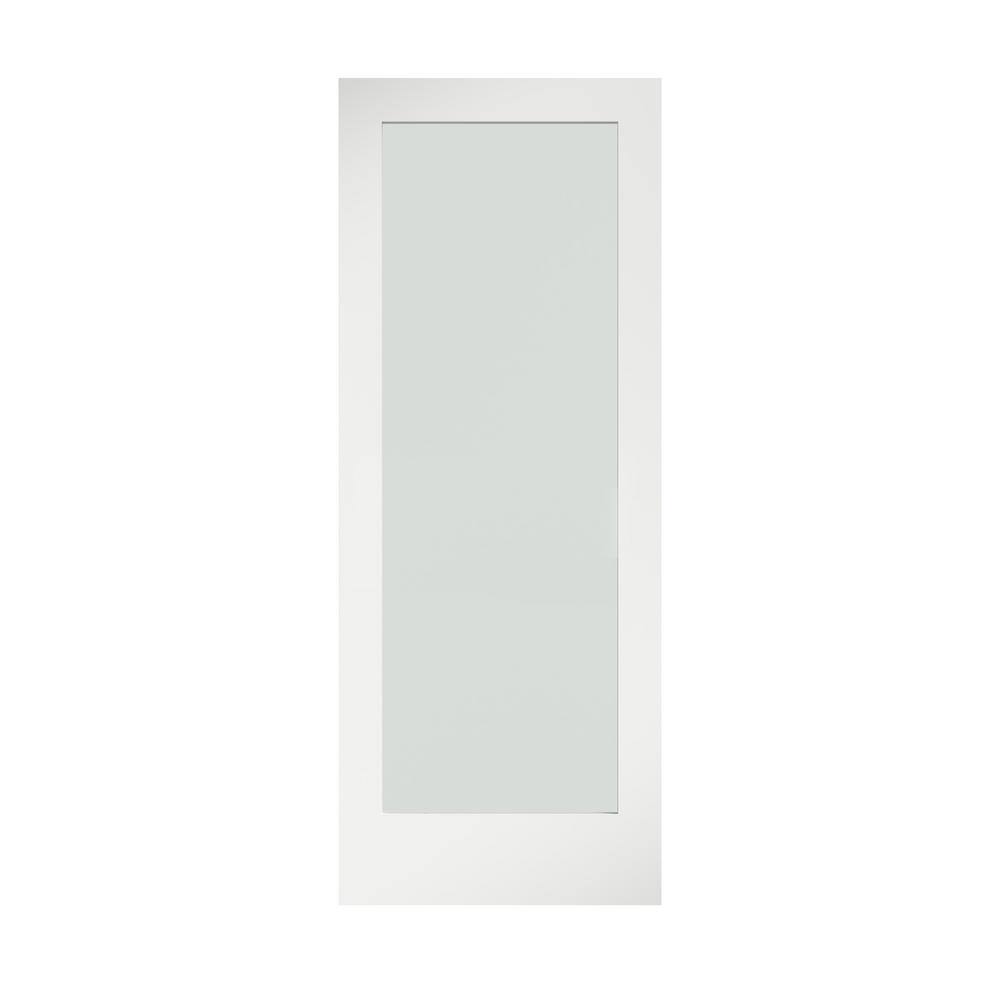 Eightdoors 30 In X 80 In X 1 3 8 In 1 Lite Solid Core Frosted Glass 