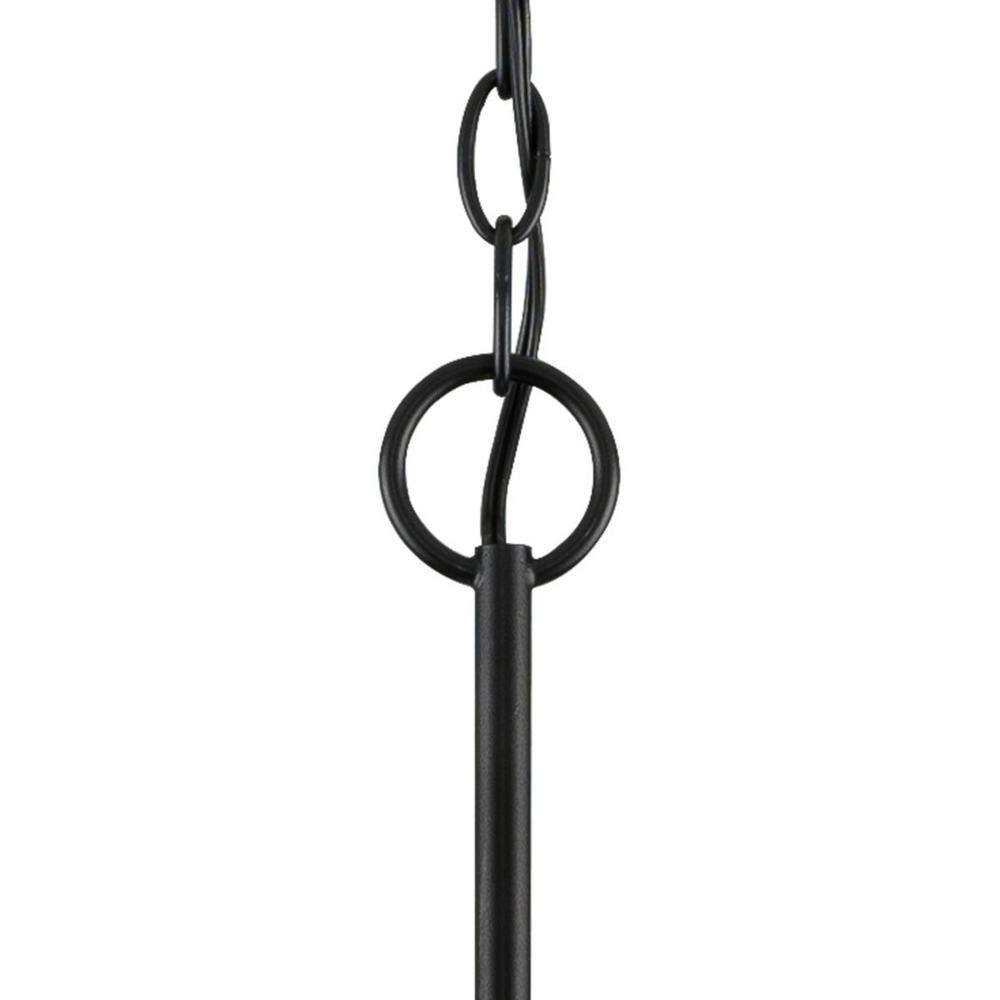 Leyden Matte Black 5-Light Farmhouse Chandelier