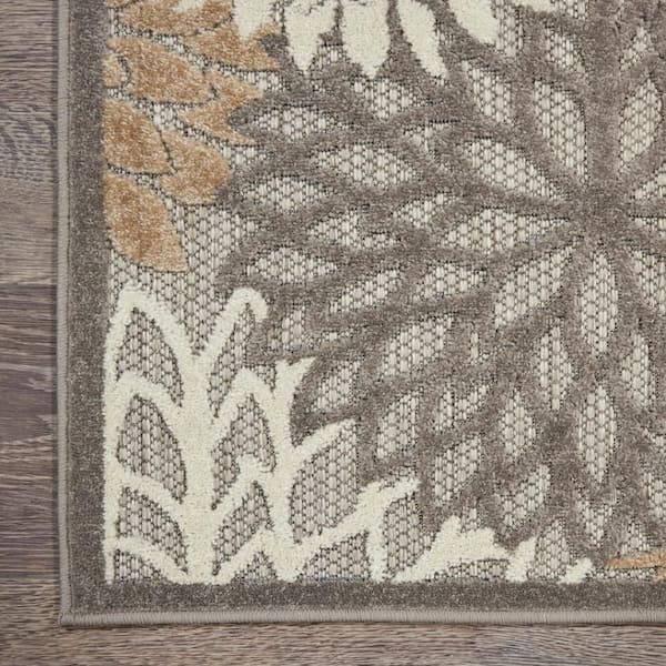 Nourison Aloha Natural 5 ft. x 5 ft. Square Floral Contemporary Area Rug - image 4
