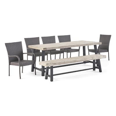 Outdoor Dining Set Bench Seats Off 68, Patio Dining Set With Bench